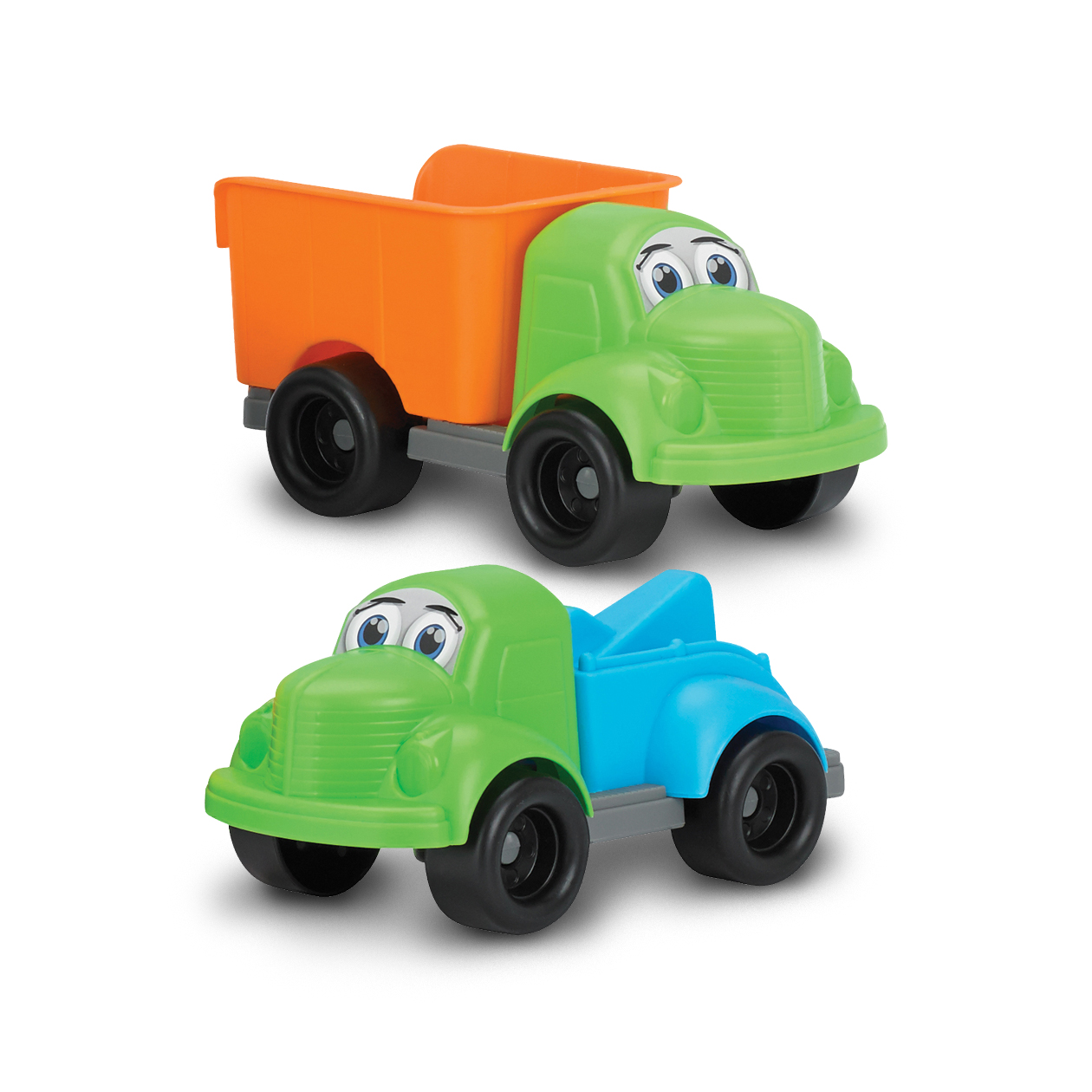 american plastic toys 3 pack trucks